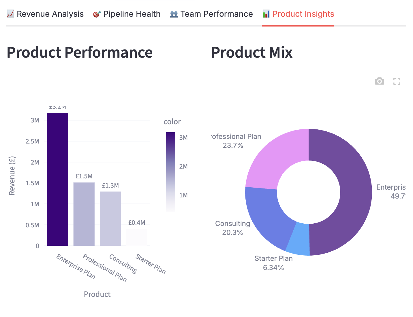 Executive Sales Dashboard screenshot 2