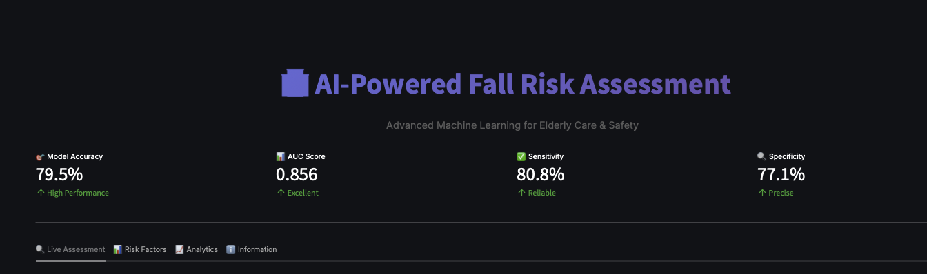 Fall Risk Assessment System screenshot 2